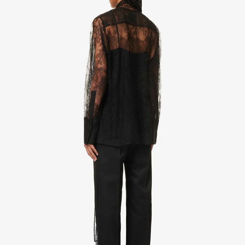 Givenchy Sheer Lace Blouse-2