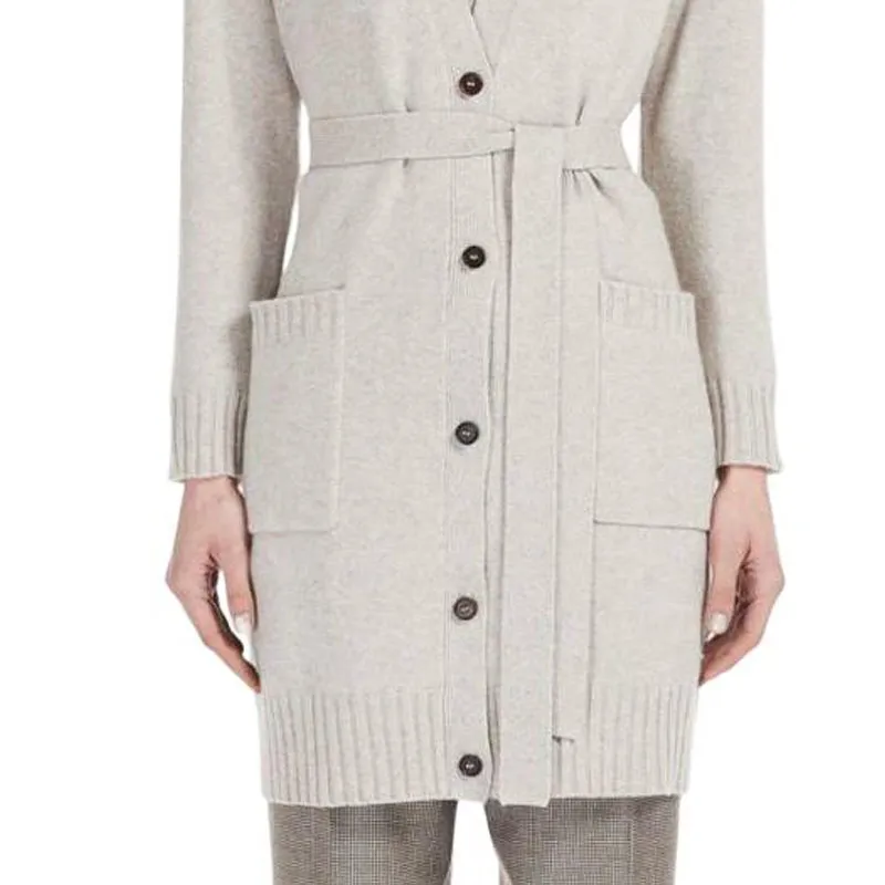 MaxMara Long Sleeved Dress Women's Gray-4
