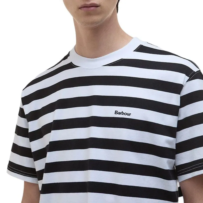 BARBOUR SS25 T Shirt Men's Black White-4