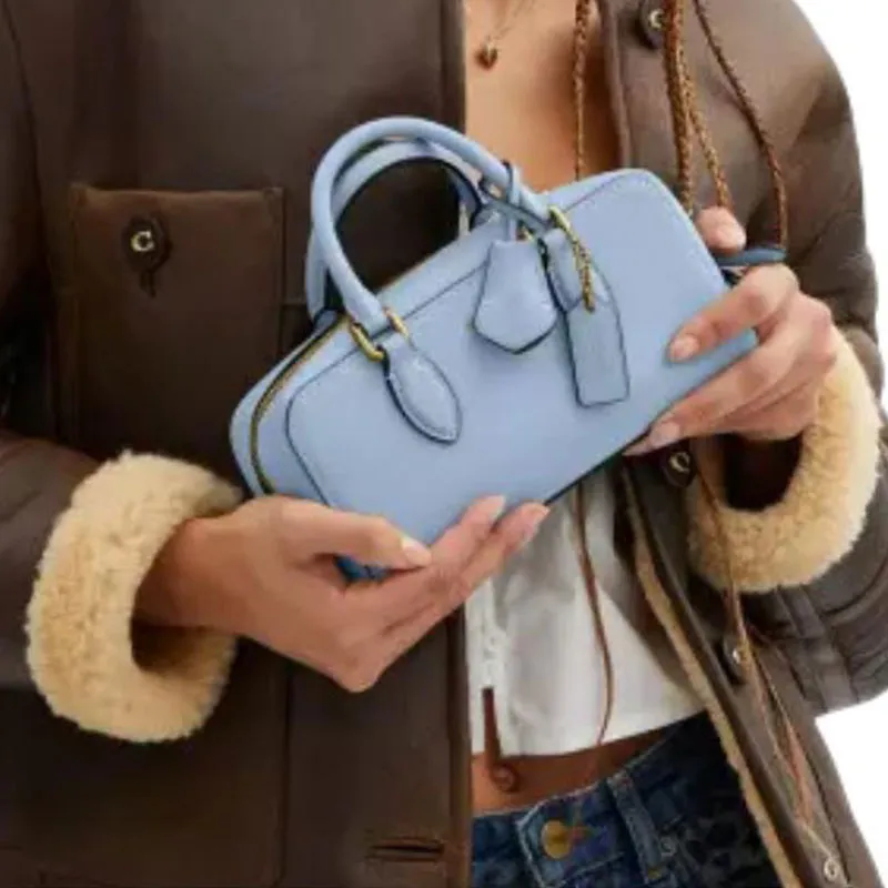 COACH Bowery Leather Crossbody Bag, Shoulder Bag, Handbag Trumpets Women's Bellflower Blue-7