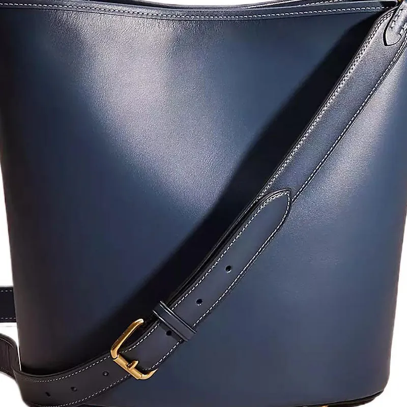 COACH Dakotah Glove Tanning Bucket Bag, Shoulder Bag, Crossbody Bag, Handbag Tubas Women's Brass Panel Denim-1