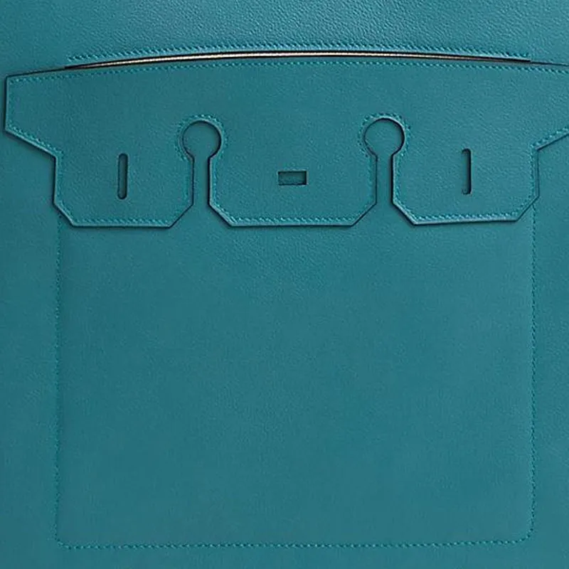 HERMES Monsieur B Canvas With Calfskin Canvas Bag, Tote Bag, Shopping Bag, Handbag Large Size Women's Green-1
