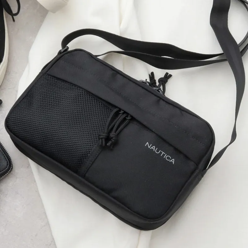 NAUTICA Nylon Crossbody Bag, Shoulder Bag Trumpets Unisex Black-2