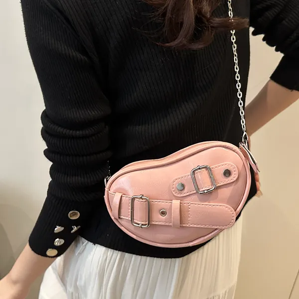 Dusen Kangaroo PU Shoulder Bag Regular Women's Multicolor-18