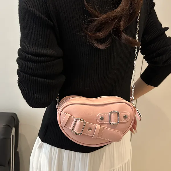 Dusen Kangaroo PU Shoulder Bag Regular Women's Multicolor-19