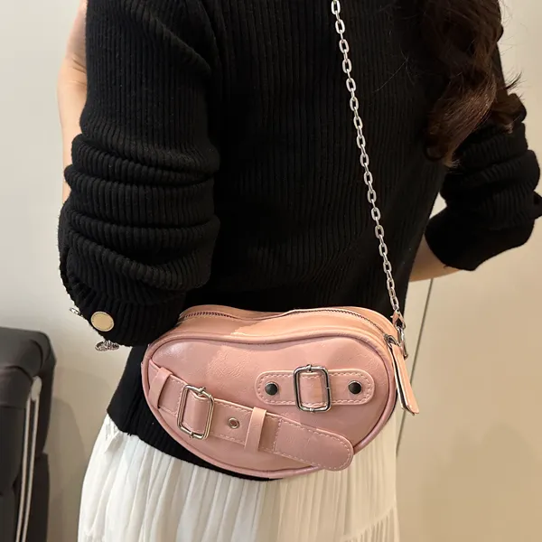 Dusen Kangaroo PU Shoulder Bag Regular Women's Multicolor-17