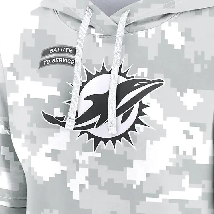 Nike Miami Dolphins Salute To Service Primary Edge Club Women's Nike Nfl Pullover Hoodie-2