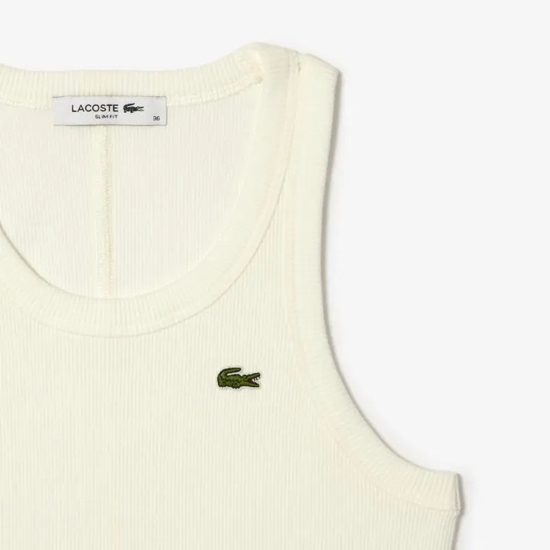 LACOSTE Tank Tops Women's White-4