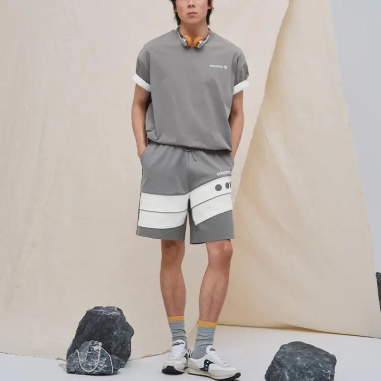 Saucony Casual Shorts Unisex Gray White-4