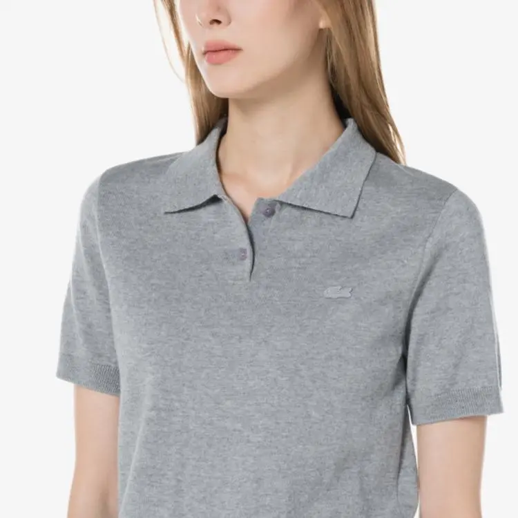 LACOSTE Polo Shirt Women's Gray-4