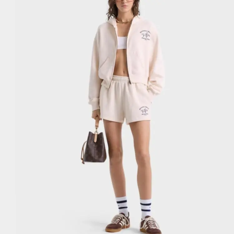 SPORTY & RICH Beverly Hills Riding Club Soft Disco Shorts-2