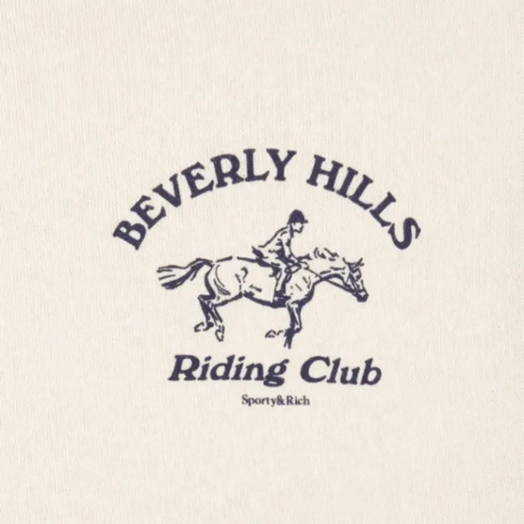 SPORTY & RICH Beverly Hills Riding Club Soft Disco Shorts-4
