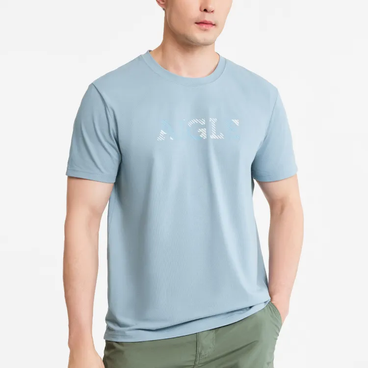 AIGLE T Shirt Men's Light Denim Blue-2