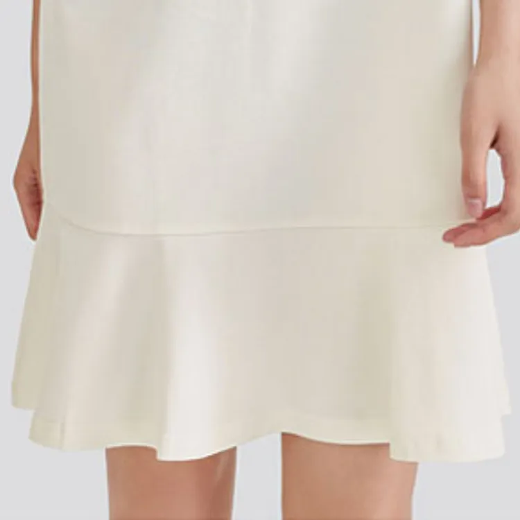 Skechers Short Sleeved Dress Women's Marshmallow White-4