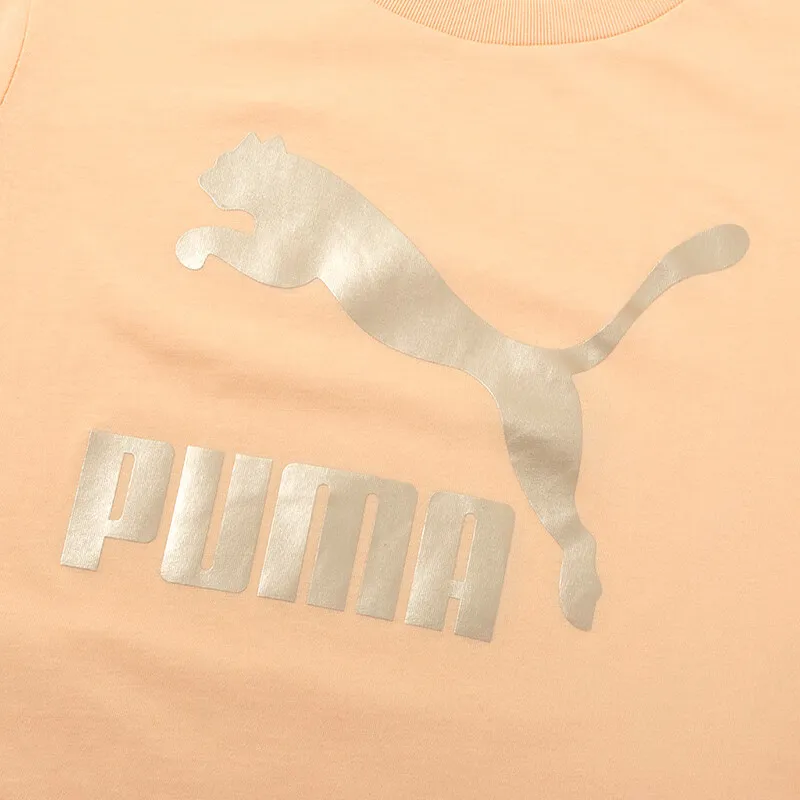 PUMA T Shirts Women's Yellow-3