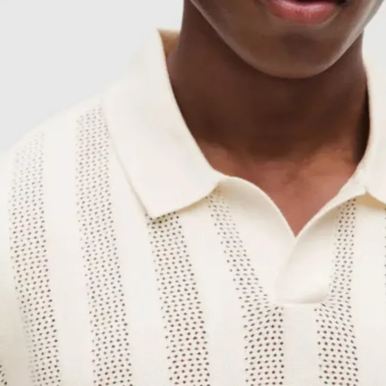 Lululemon Cotton Blend Short Sleeve Polo Shirt Men's Light Ivory Light Ivory Color-3