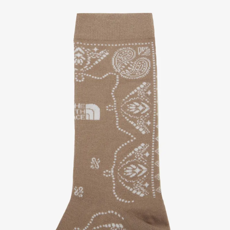 THE NORTH FACE Mid Calf Socks Unisex 1 Pack Brown-2