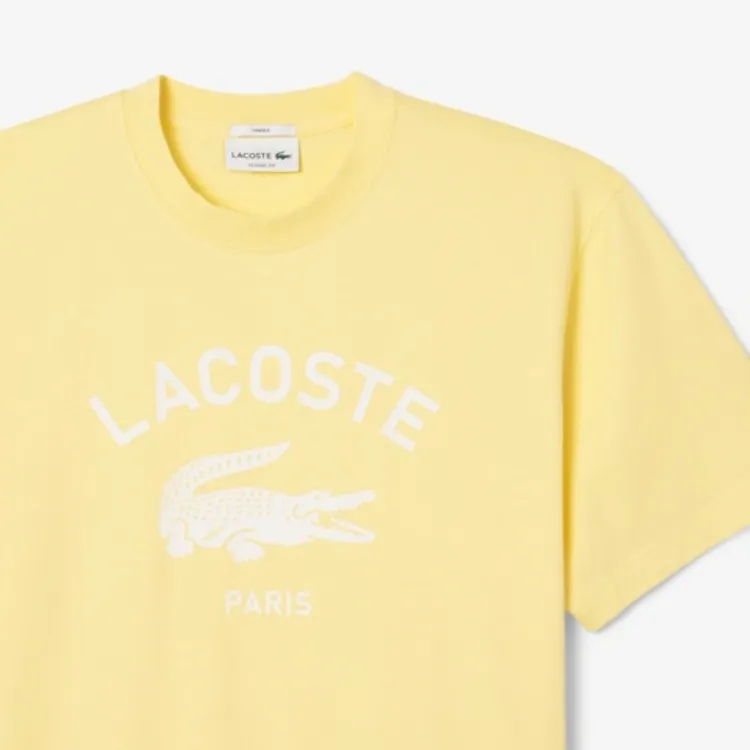 LACOSTE T Shirts Unisex Yellow-3