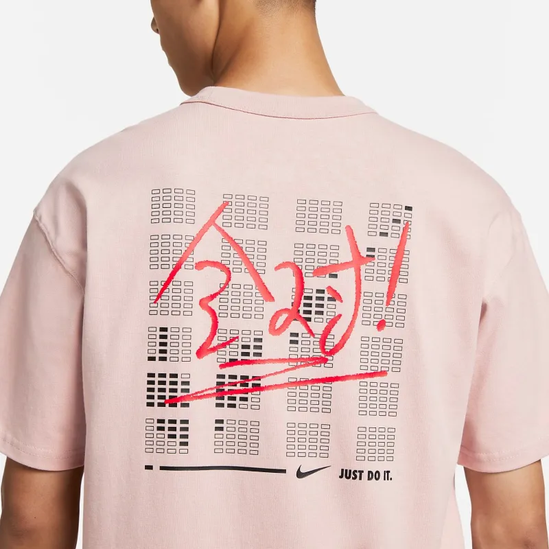 Nike Drop Shoulder Sleeve T-Shirt Men's Oxford Pink-5