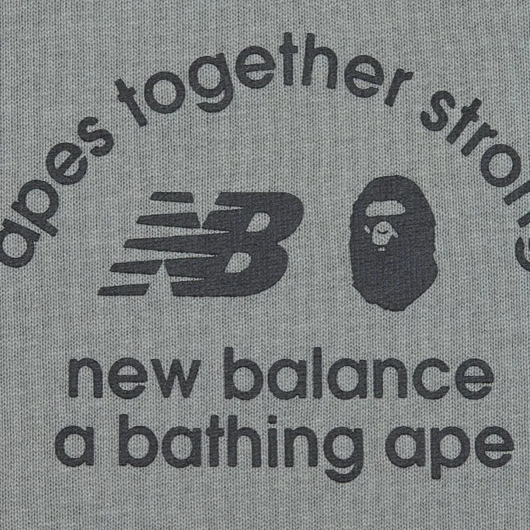 New Balance x Bape Crossover T Shirt Men's Gray-3