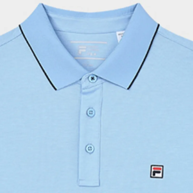 FILA Polo Shirt Men's Light Bright Blue-4