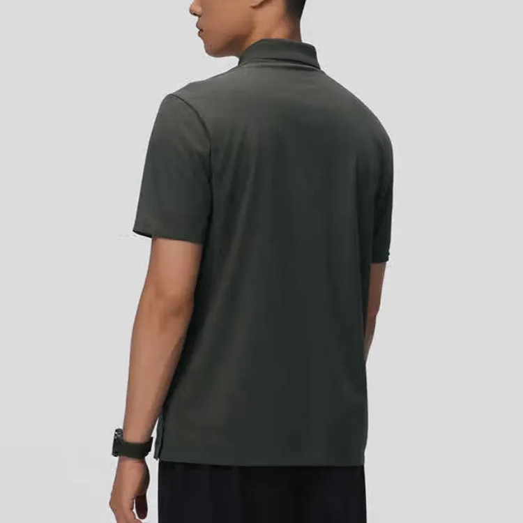 Saucony Polo Shirt Men's Rock Gray Army Green-3