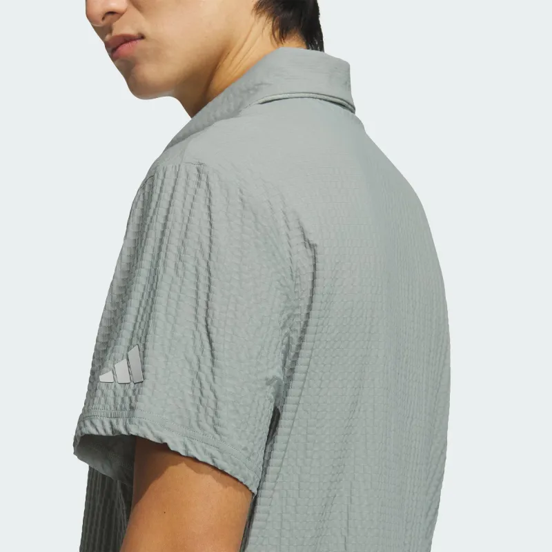 Adidas Polo Shirt Men's Silver Gray Green-4