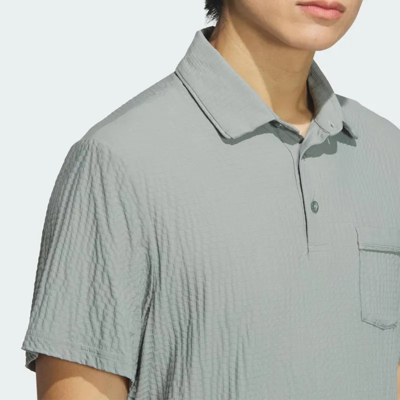 Adidas Polo Shirt Men's Silver Gray Green-3