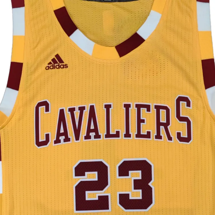 Adidas x NBA James Cavaliers Basketball Jersey Unisex Yellow-2
