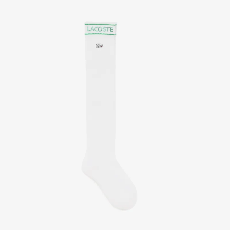 LACOSTE Knee-High Socks Women's 1 Pack White-1