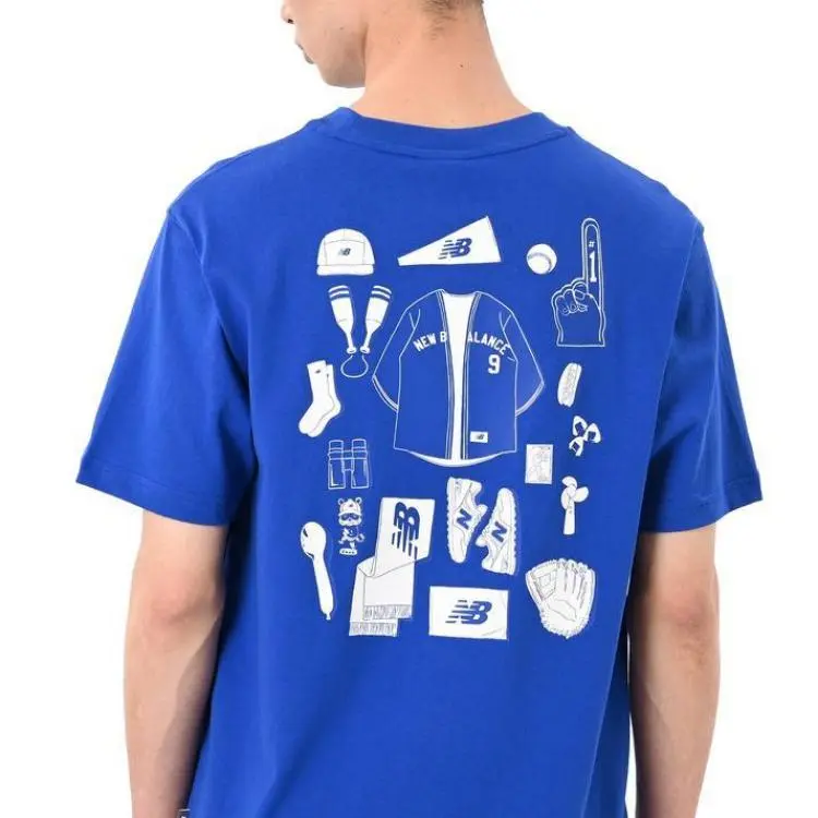 New Balance T Shirts Men Blue-3