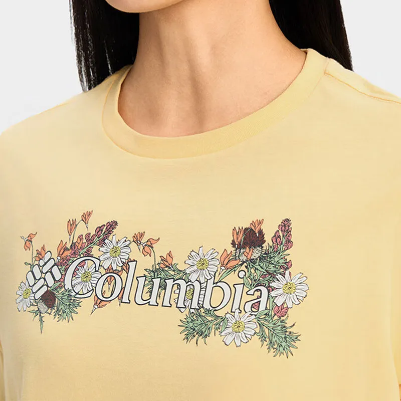 Columbia T Shirt Women's Yellow-4