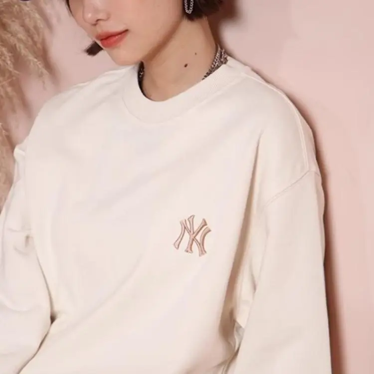 MLB New York Yankees Sweatshirt Unisex Cream-3