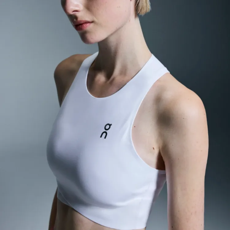 On Court Crop Top Tennis Tops Women's White-4