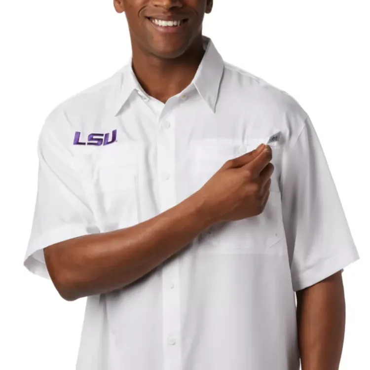 Columbia Collegiate PFG Collegiate PFG Tamiami™ Shirt Men's White-2