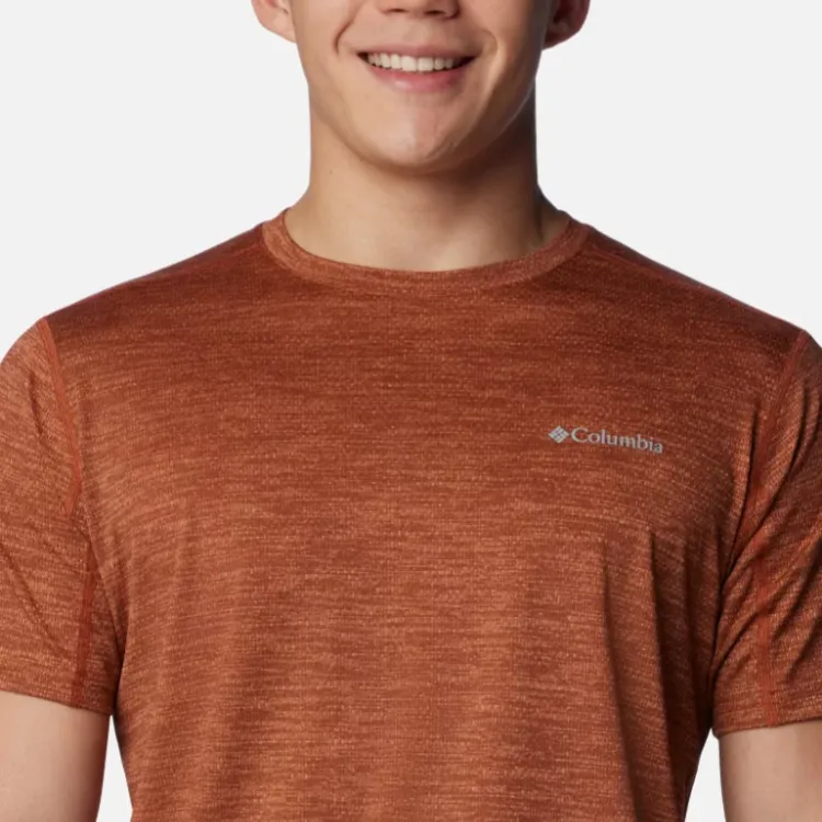 Columbia Alpine Chill T Shirt Men's Reddish Umber Mixed Color-2
