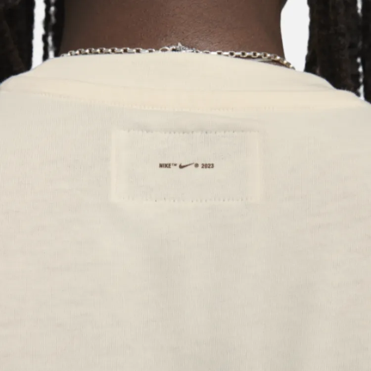 Nike T Shirt Unisex Light Ivory White-4