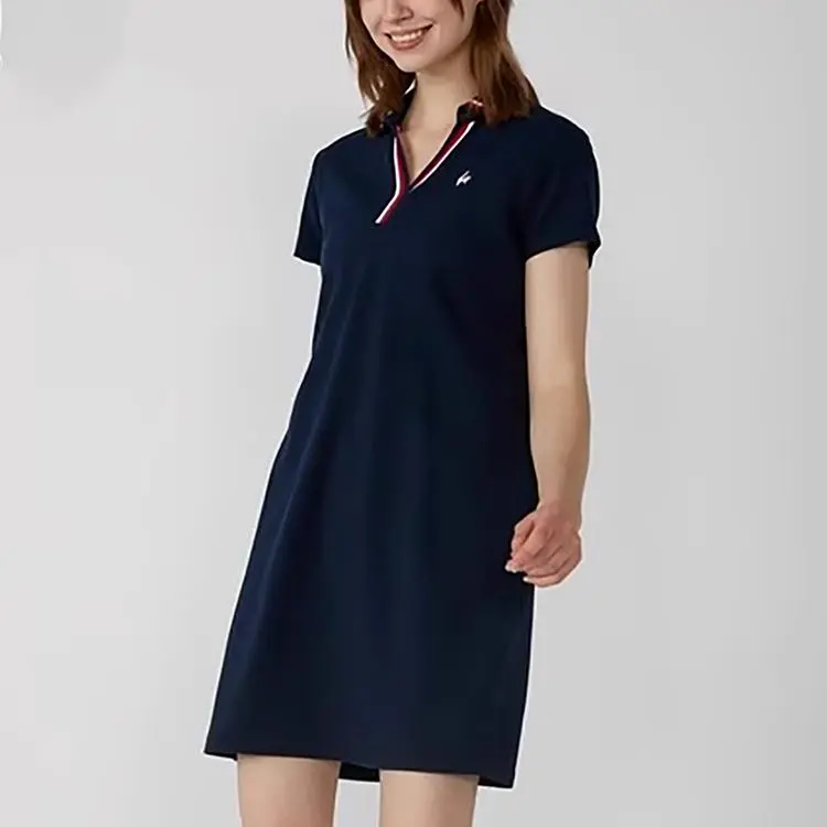 Le Coq Sportif Short Sleeved Dresses Women's Navy Blue-4