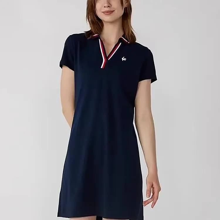 Le Coq Sportif Short Sleeved Dresses Women's Navy Blue-3