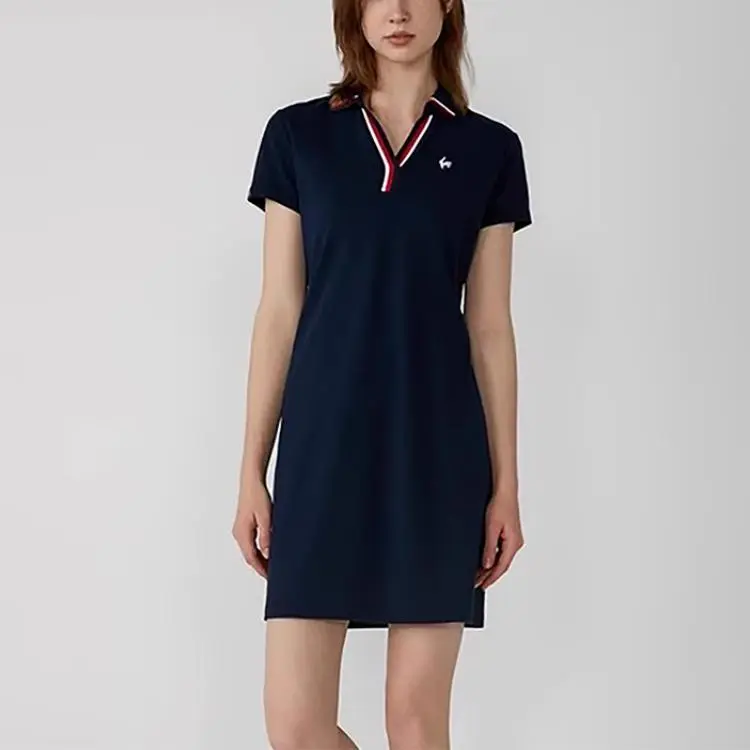 Le Coq Sportif Short Sleeved Dresses Women's Navy Blue-2