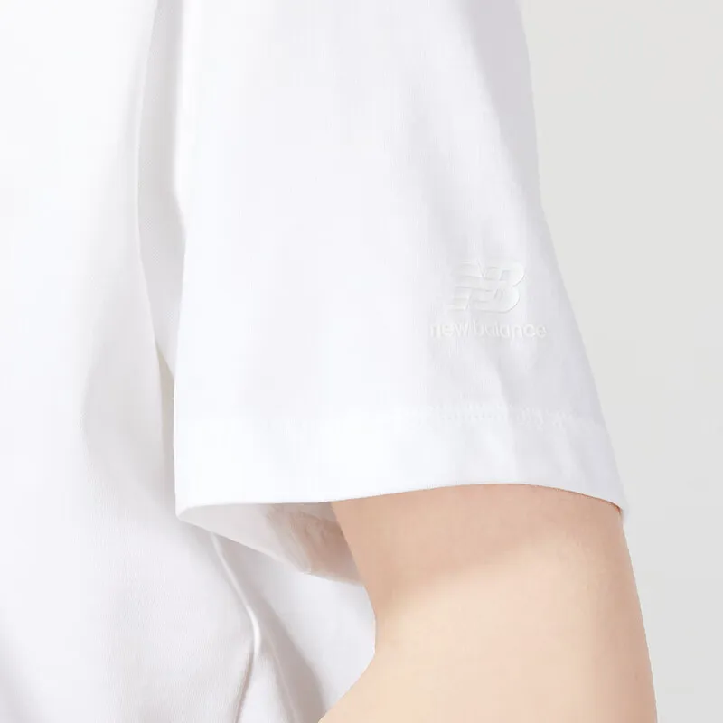 New Balance Drop Shoulder Sleeve T Shirt Women's White-4