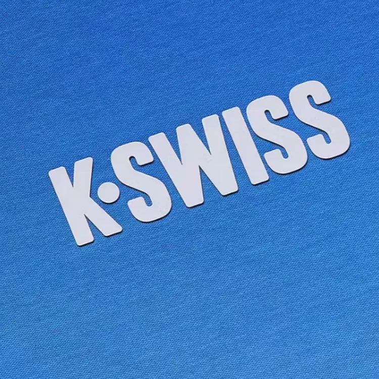 KSWISS T Shirt Men's White Base White Blue Combo-3