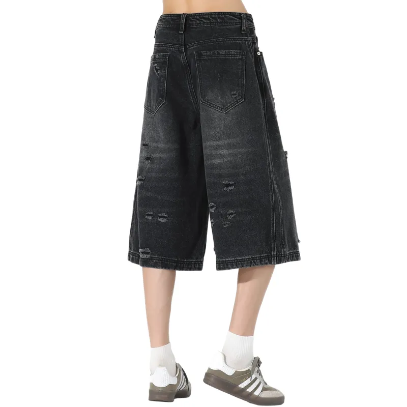 FOREVER 21 Denim Shorts Unisex Black-1