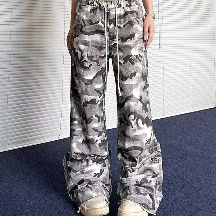 T IRA Cargo Pants Unisex Camouflage Summer-1