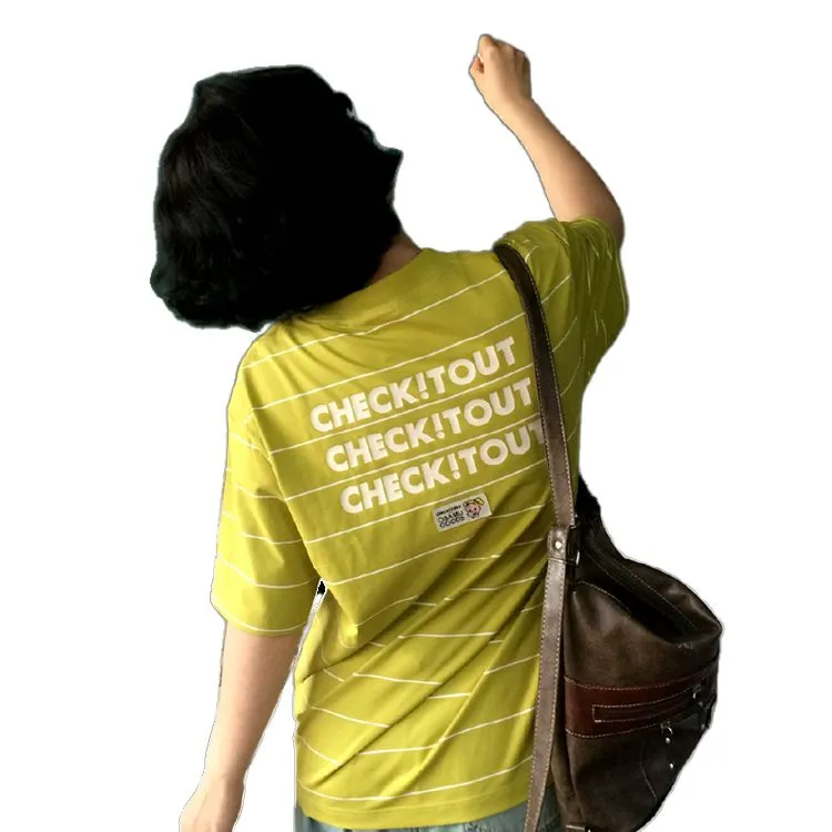 Checkitout T Shirt Unisex Musician Mustard Yellow/White-1