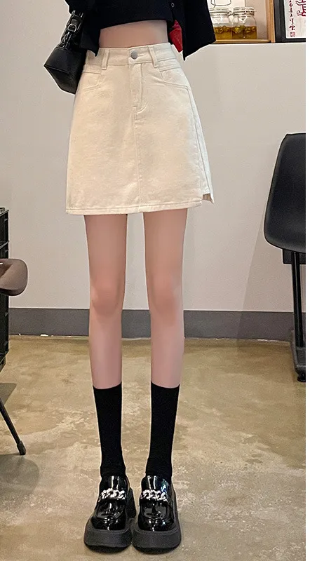 Cotton Gene Denim Short Skirts Women's-3