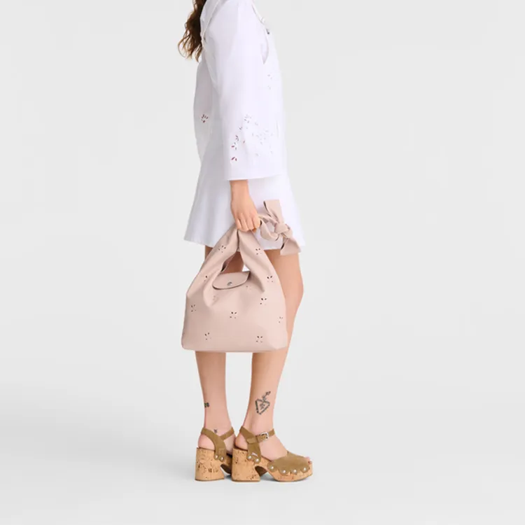 LONGCHAMP Le Pliage Xtra Cow Leather Handbag Tubas Women's Pink-4