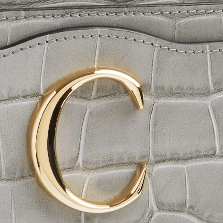 Chloe Chloé Bags Cow Leather Card Holder Women's Gray-3