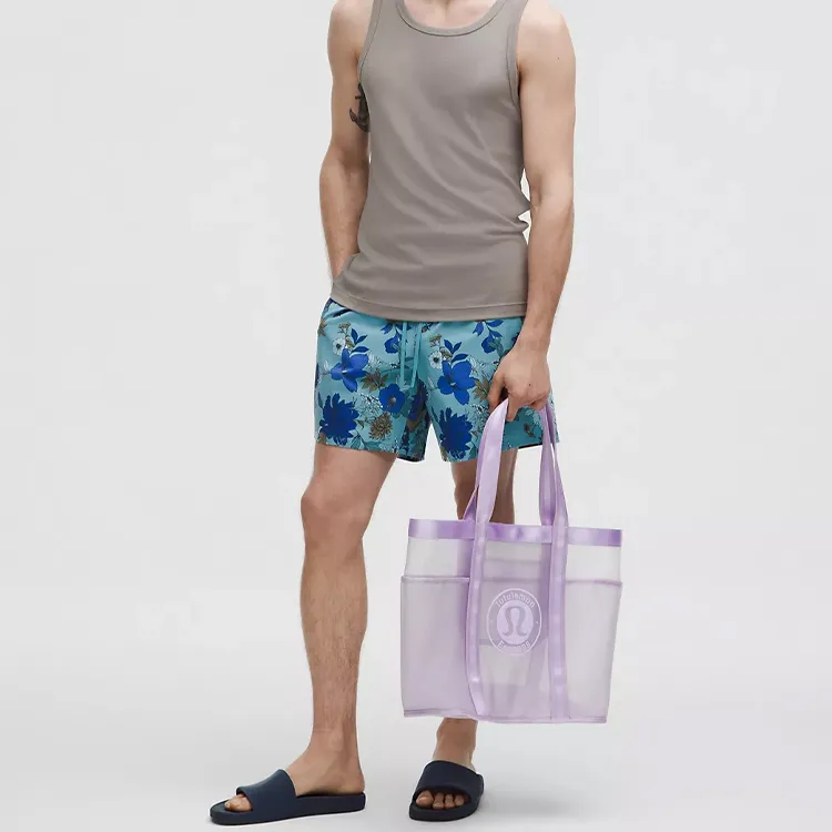 Lululemon Recycled Nylon Tote Bag, Shopping Bag, Handbag Unisex Lavender-4