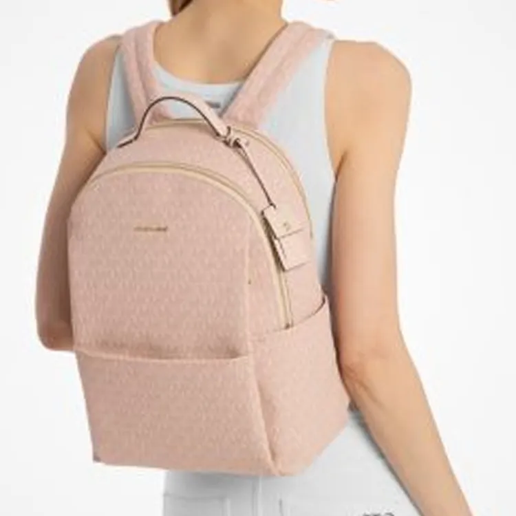 MICHAEL KORS Coated Canvas Backpack Tubas Women's Pink-3